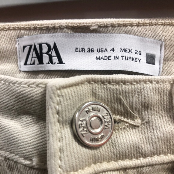 ๐๐๐ ZARA High Waisted Jeans w Slits, 4/36, NWT - Picture 5 of 12